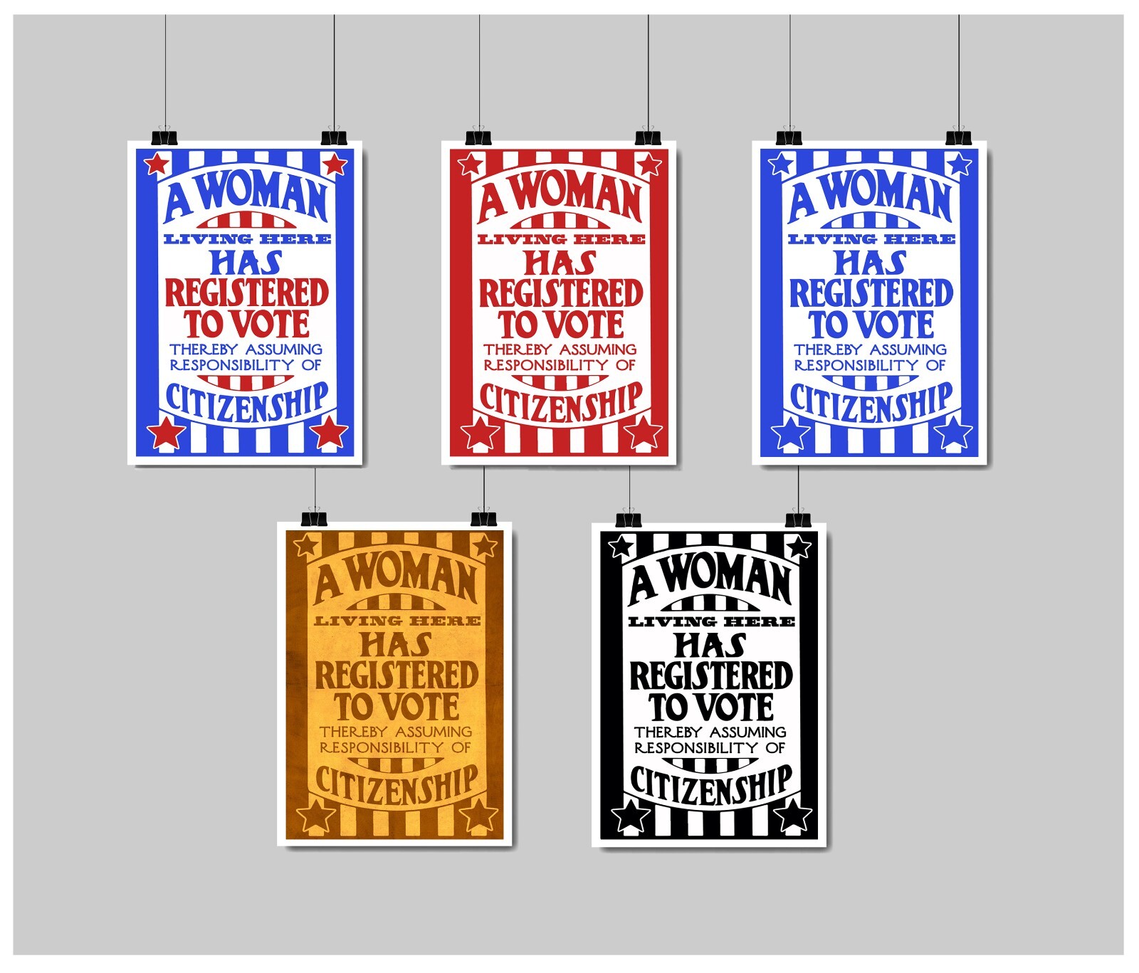 1919 VOTE Womens Rights 18th Amendment Voting Constitution Suffrage She Shed Art