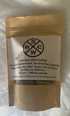 Purple Sea Moss & Moringa Leaf Capsules - 2000mg Dr Sebi fresh made