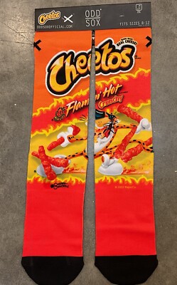 Odd Sox, Fun Crew Socks for Men, Nacho Snacks, Doritos, Cheetos, Funyun Prints
