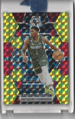 2022-23 Mosaic Anthony Edwards /88 Red/Yellow Prizm