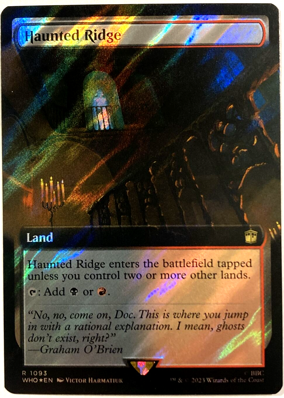 MTG Haunted Ridge *EXTENDED ART SURGE FOIL* Doctor Who 1093