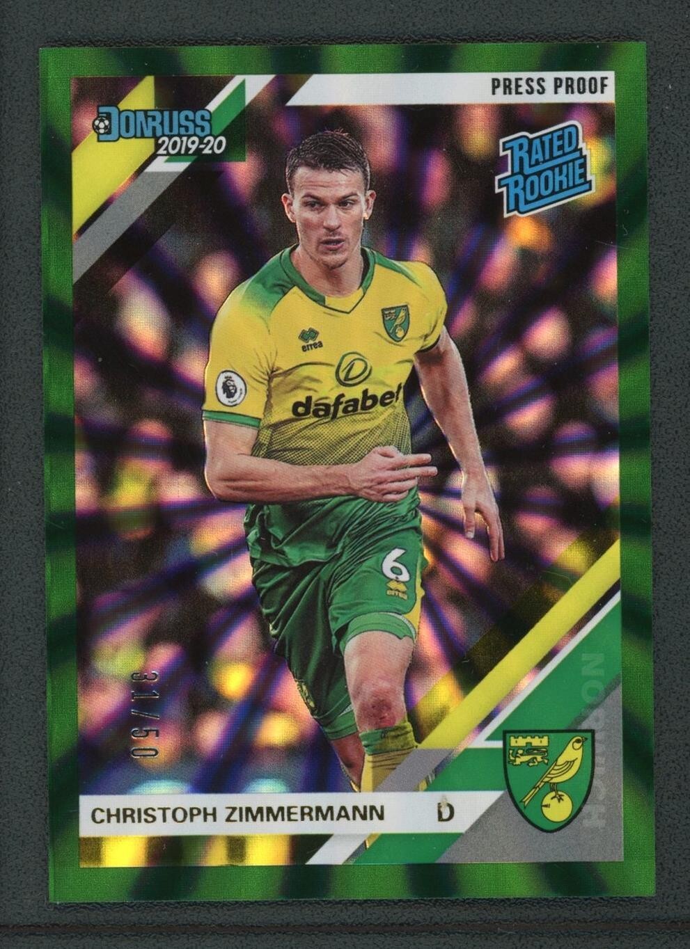 2019-20 CHRISTOPH ZIMMERMANN 31/50 PANINI CHRONICLES DONRUSS