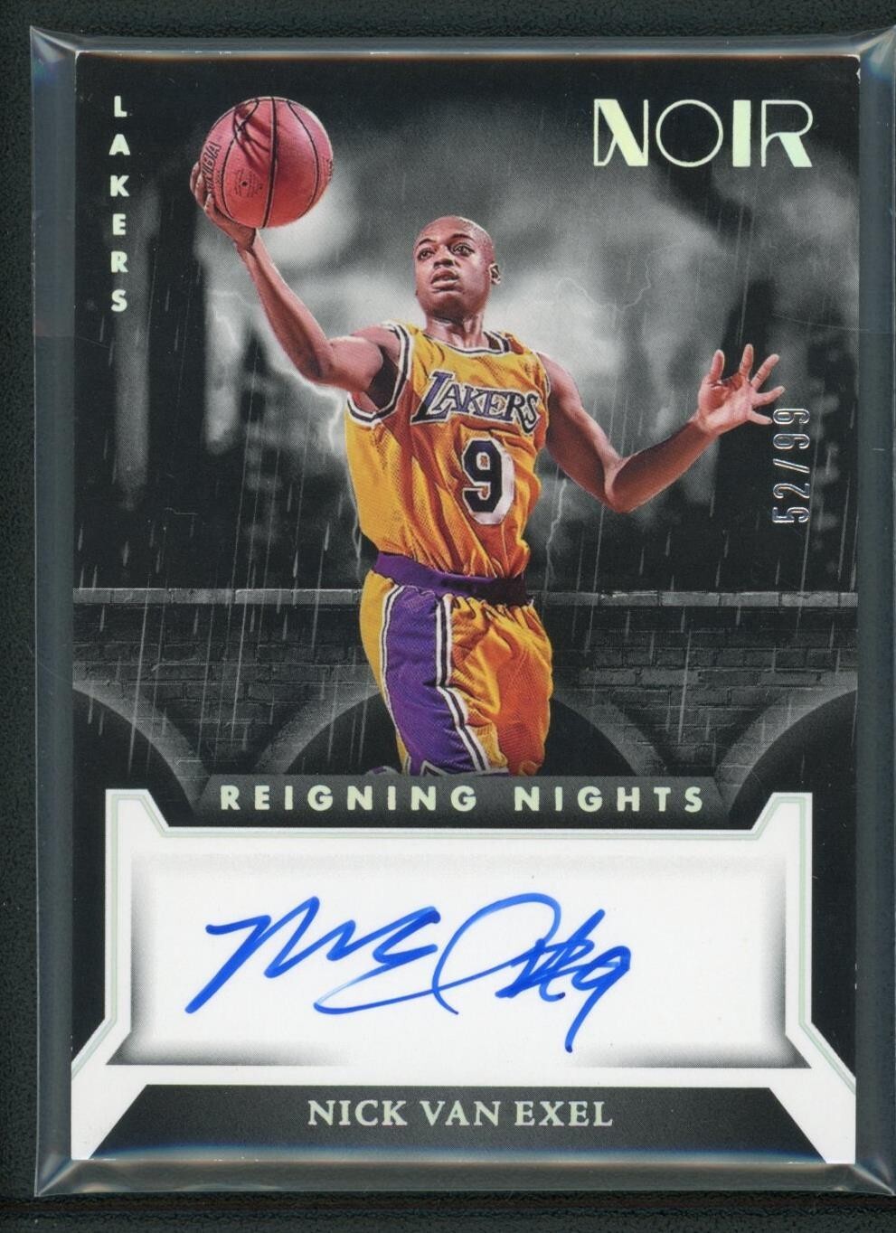 2022-23 NICK VAN EXEL 52/99 AUTO PANINI NOIR REIGNING NIGHTS