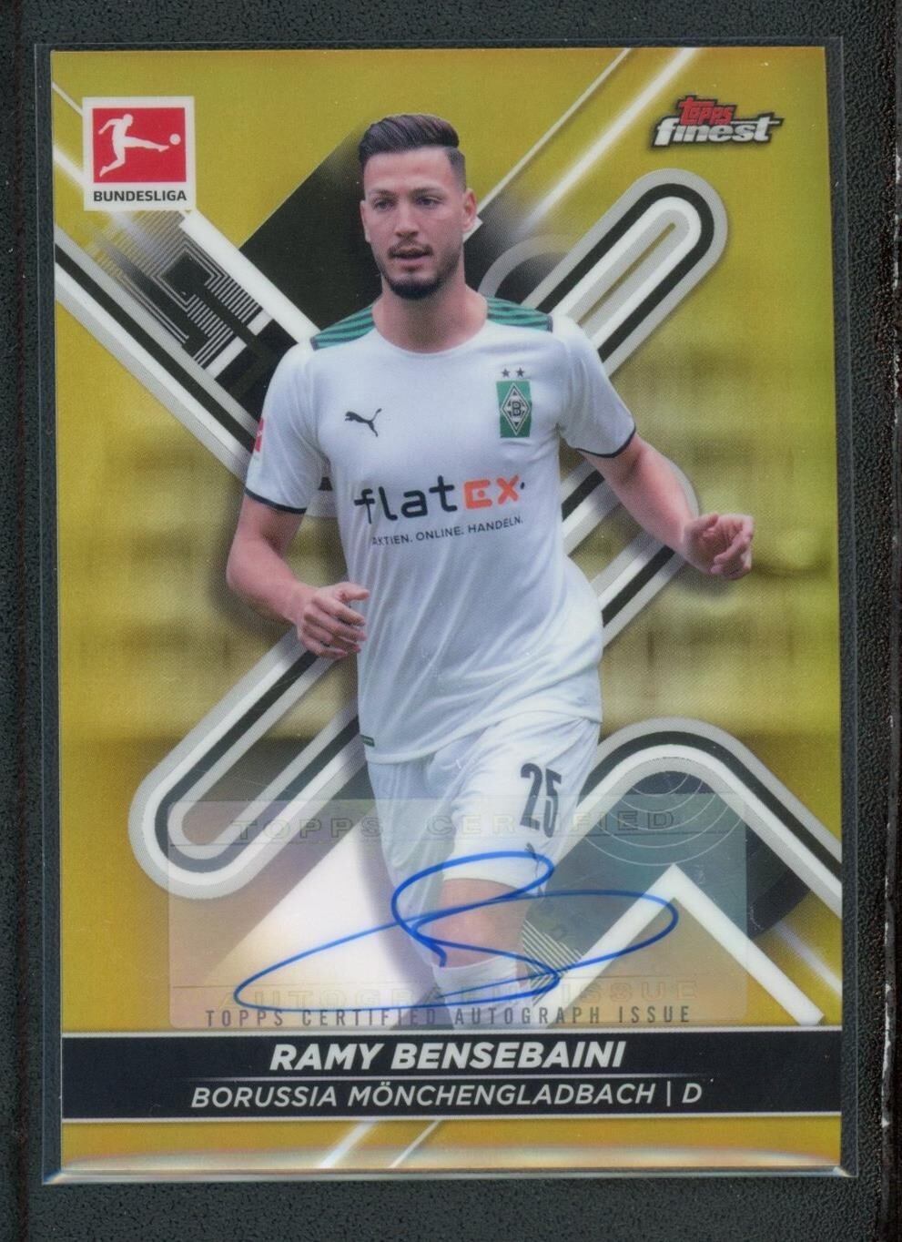 2022 RAMY BENSEBAINI 09/25 AUTO TOPPS FINEST BUNDESLIGA