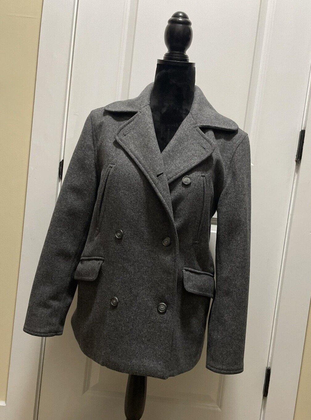 コルニエWOOL DOUBLE CLOTH PEA COAT TOP GRAY コルニエWOOL