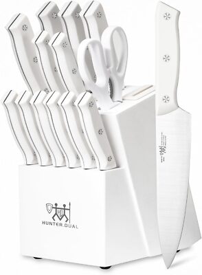Block + Sharpening Tool White Dishwasher Safe