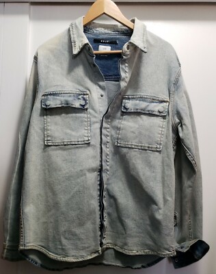 Ksubi Snake Bite Dripp Denim Shirt  Size Small