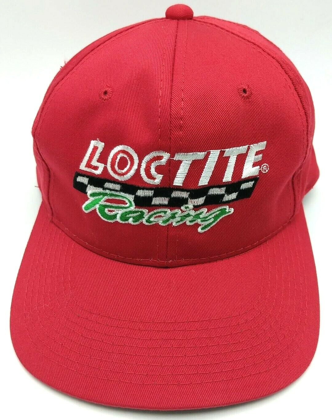 LOCTITE RACING hat vintage red adjustable snapback cap wide