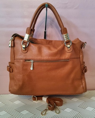 バッグ made in NYC brown leather hand bag Coach Convertible NYC Clutch Bag | Tabac Leather - Etsy