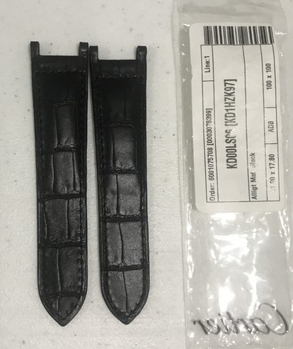 Cartier Strap Band Black Alligator Matte New KD1HZK97 Short