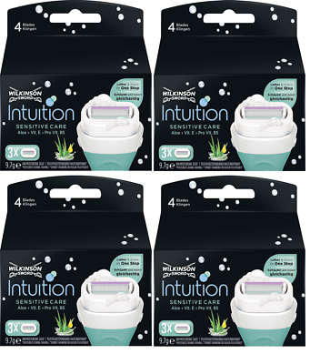 Schick Intuition Sensitive Care Moisturizing Razor Blade Refills, 12 Cartridges