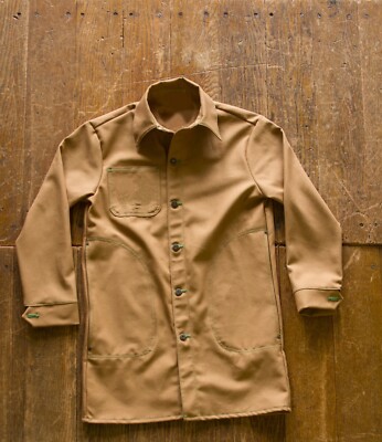 Women's Brown Duck Japanese Shop Coat - MADE IN USA - Size Medium