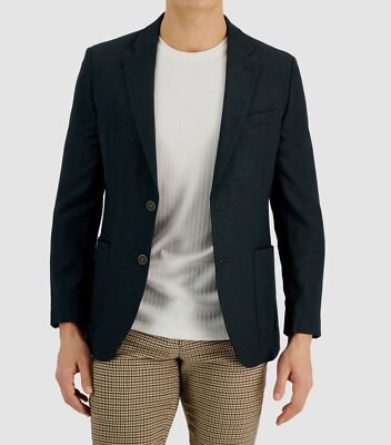 Nautica Men's Green Linen Solid Modern Jensen Sport Coat Jacket Suit Size 38R