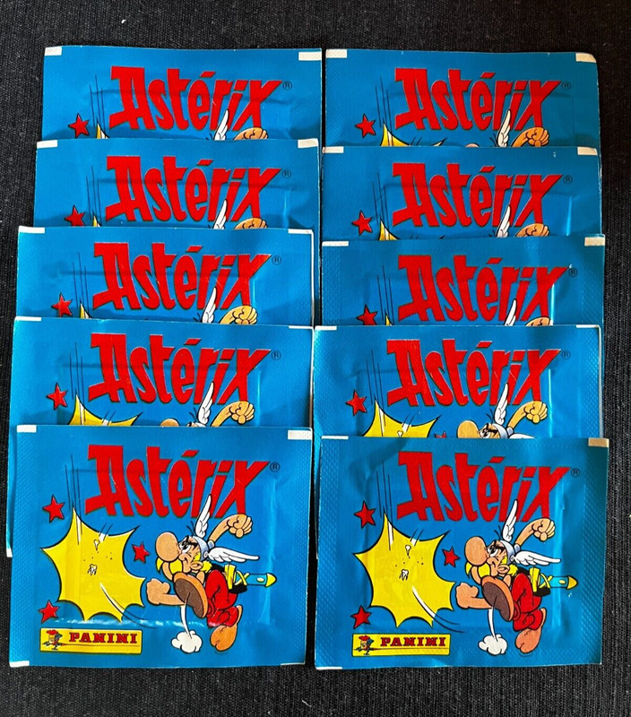10 Packets Pochettes Bustina Tuten Panini Asterix 1987 Goscinny Rare Collector