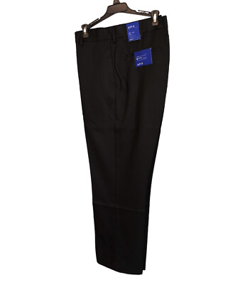 Apt.9 Men's Black Slim-fit Straight Dress Pants For Office Size (38X30)
