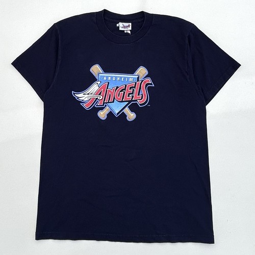 Vintage 90's Anaheim Angels MLB Blue Logo T Shirt Size Men's