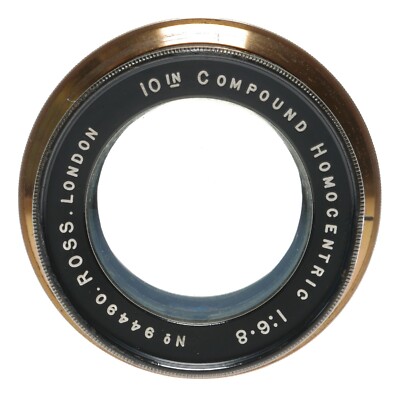 大判レンズ　ROSS HOMOSENTRIC 10IN F:6.3 Ross London 10 Inch Compound Homocentric 1:6.8 Camera Brass