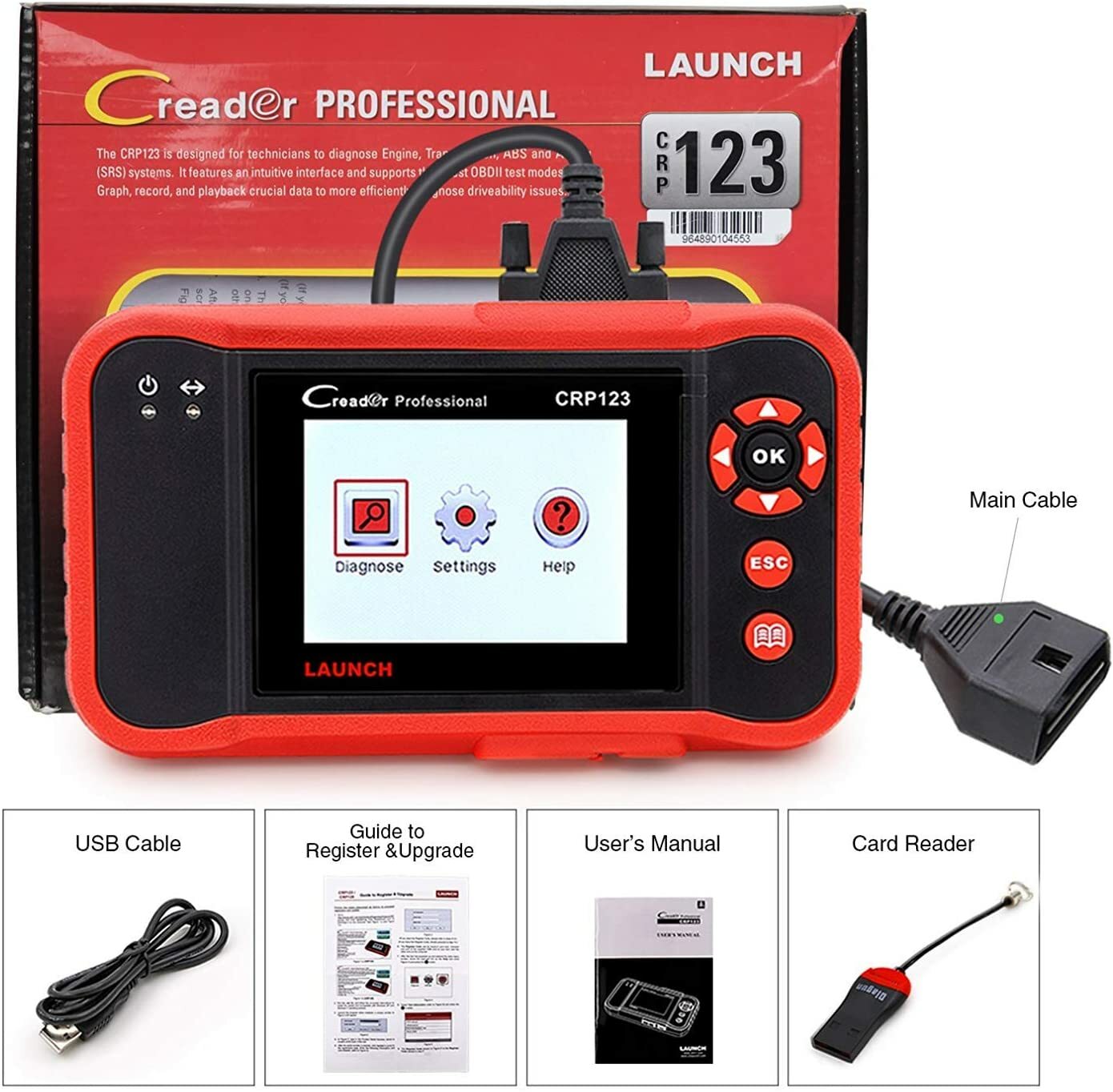 2023 New LAUNCH X431 CRP123 OBD2 Diagnostic Scanner ABS SRS Fault Code Reader
