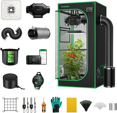 VIVOSUN GIY Smart WiFi-Integrated Grow Tent Kit W/AeroLight SE 100/200/400W LED