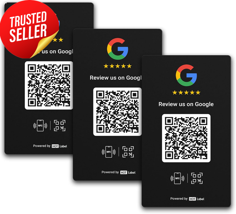 Review Card Google 3 Pack Black