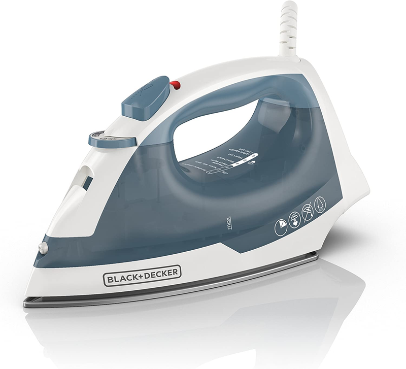 BLACK+DECKER IR40V Standard Textile Iron: Precision Steam Control, Non-Stick Sol
