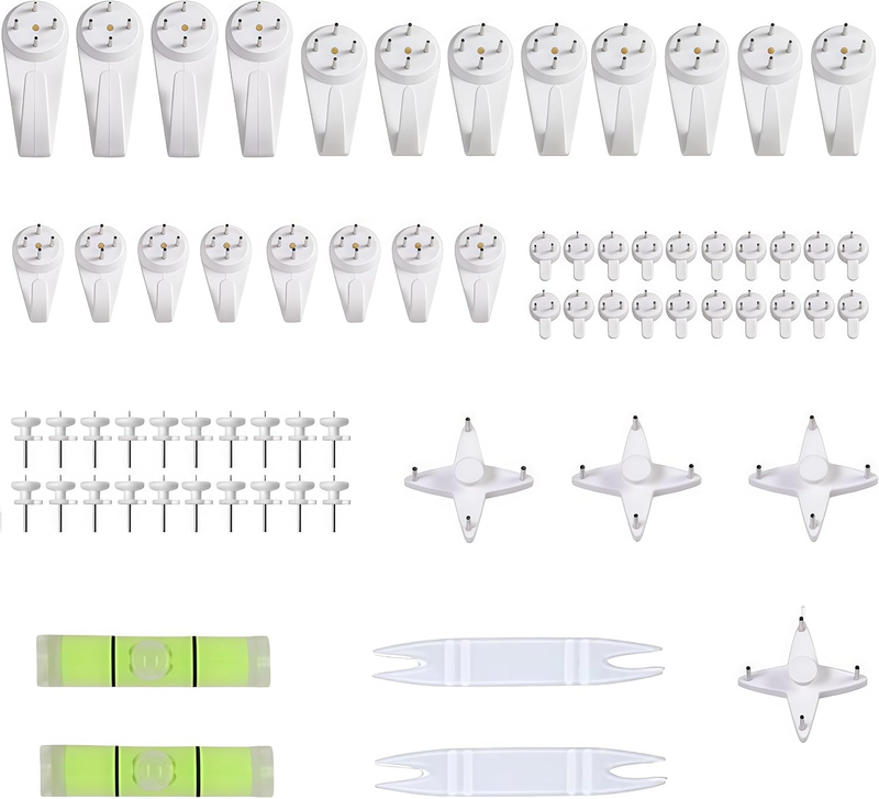 68Pcs Invisible Wall Hooks,Picture Frame Hangers, Invisible Hanger Hooks, for Pi