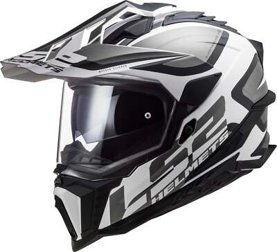 LS2 Explorer XT Adventure Motorcycle Helmet Alter Matte Black/White Medium