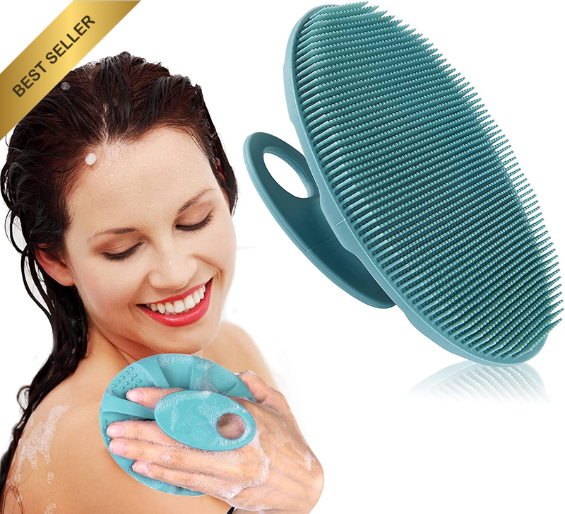 Soft Silicone Body Cleansing Brush Shower Scrubber, Gentle Exfoliating and Massa