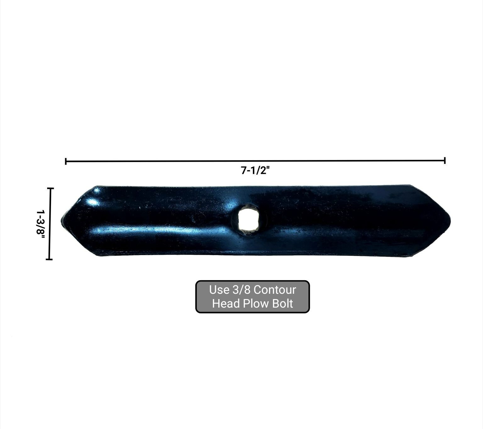 Cultivator point, for S-tine Danish style Single 3/8 Hole. 40X6X190 Pack of 20