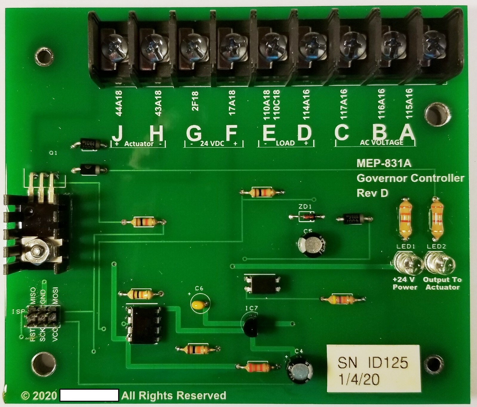 NATIONAL　TV SERVICE GENERATOR 848A MEP-831A Governor Control Module Replaces SLC100, 98-19539