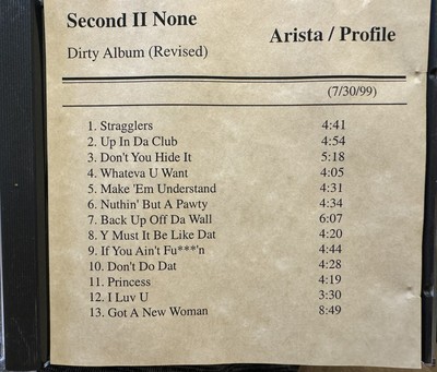 2ND II NONE - Classic 220 (Arista, 1999) OOP PROMO Master CDR
