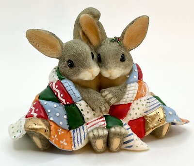 Charming Tails by Fitz & Floyd You re My Snuggle Bunny Christmas Figurine NEW