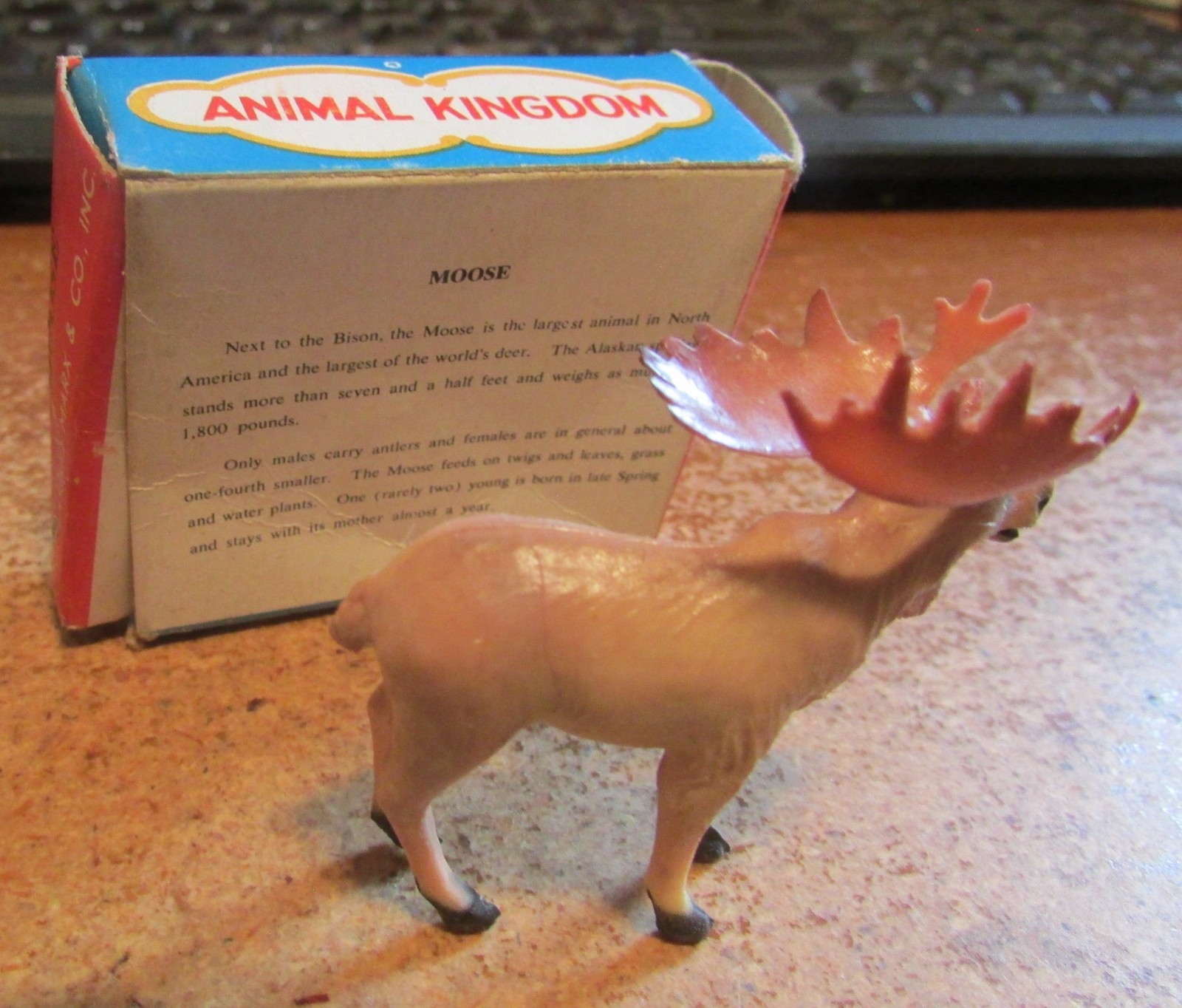 Animal Kingdom by Marx 1962-63 Moose  MK 6505 Hong Kong Original Box!