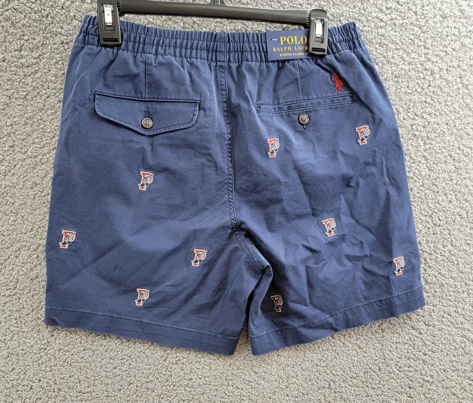Polo Ralph Lauren 6-Inch Polo Prepster P-Wing Shorts Men's S Navy Button Closure - Picture 5 of 18