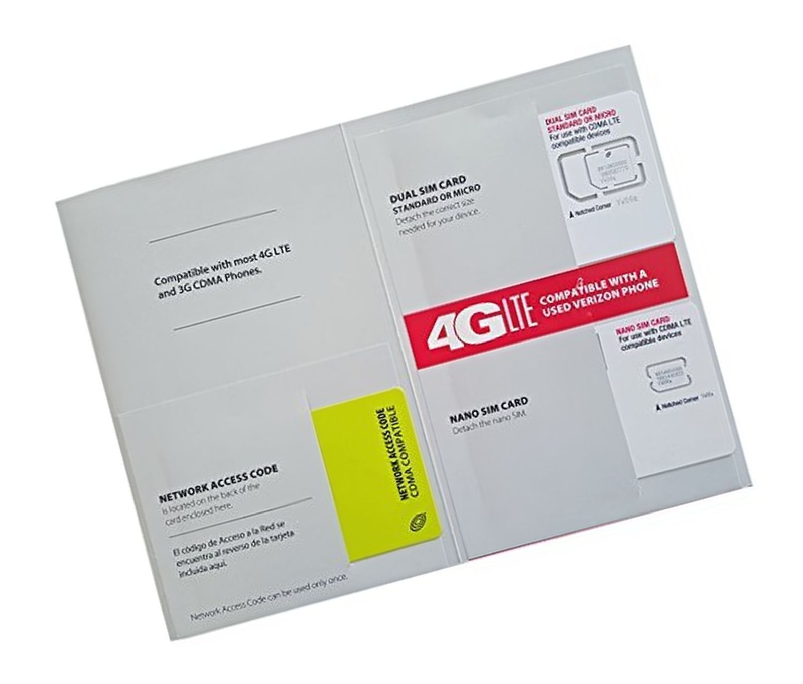 Straight Talk Verizon 4G LTE 3G CDMA Bring Your Own Phone Activation Kit
