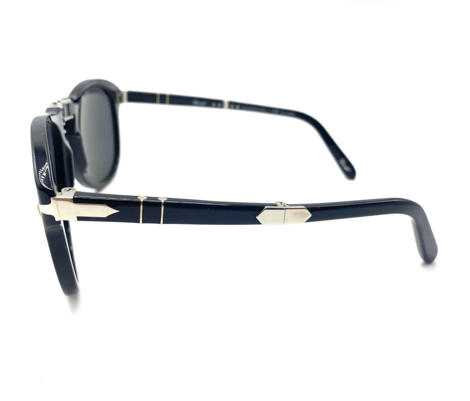 Pre-owned Persol Steve Mcqueen Po714sm Sunglasses 95/48 Black/grey Polarized Lens 54mm In Gray