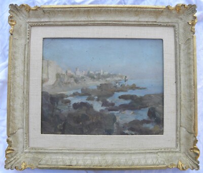 Casimiro OTTONE (Vigevano, Pavia 1856-1941) Genova La CAVA OLIO su cartone 24x30