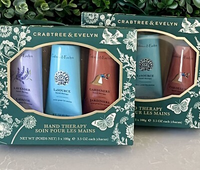 Crabtree & Evelyn Hand Therapy Gardeners~LaSource~Lavender~3.5 oz Each~SET/3~New