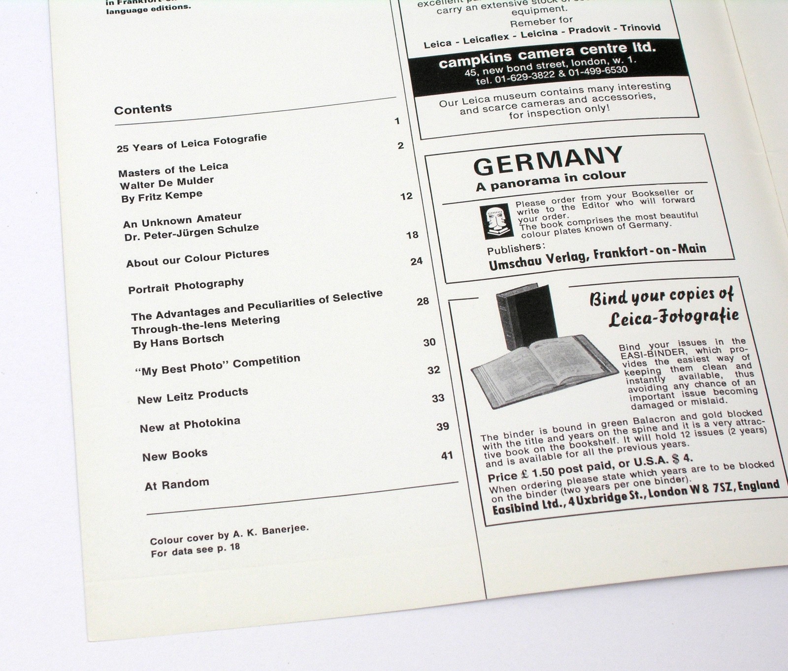 LEICA FOTOGRAFIE MAGAZINE * ISSUE NO. 1 / 1973