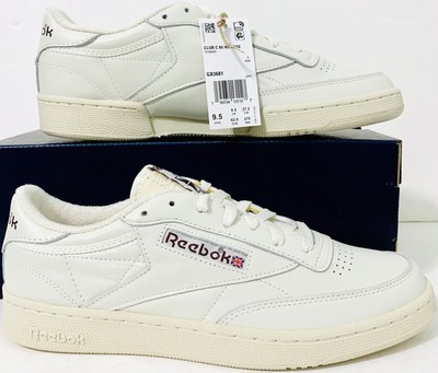 Reebok Men s Club C 85 Vintage Shoes Size (9.5) Chalk/Maroon 100007795 NIB