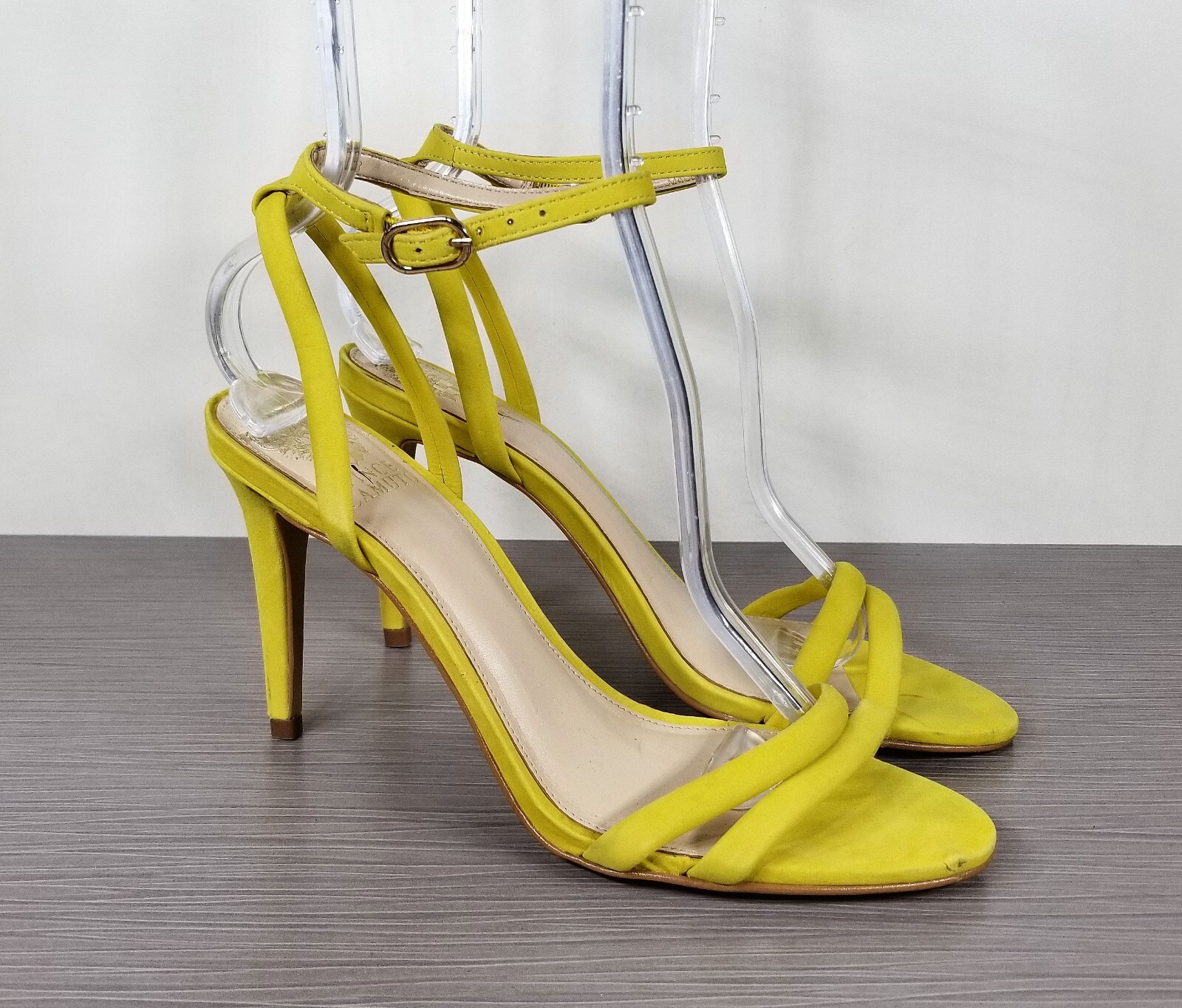 Vince Camuto Kareenat Sandal, Yellow Suede, Womens Size 8 M / 38