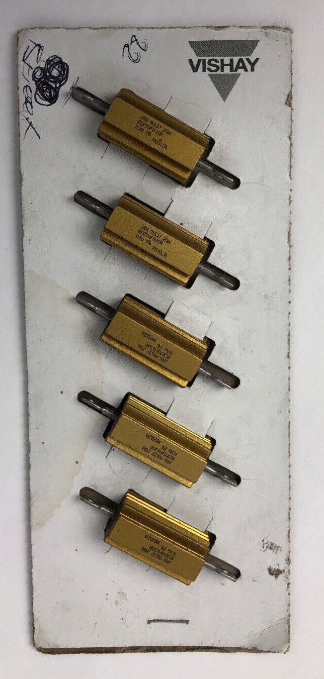5 x Vishay Jan 91637 20W RER70FII30R Wirewound Aluminum 5 x Vishay Jan 91637 20W RER70FII30R Wirewound Aluminum
