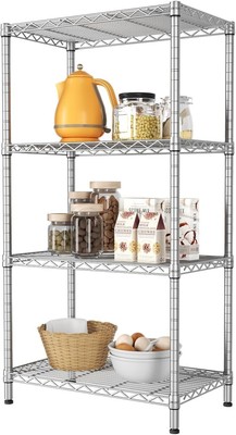 4 Shelf Adjustable Heavy Duty Storage Shelving Unit Steel Organizer Wire Rack