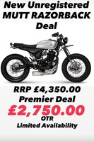 New Unregistered Mutt 250 Razorback Motorcycle  - Save £1600 Exc Premier Offer
