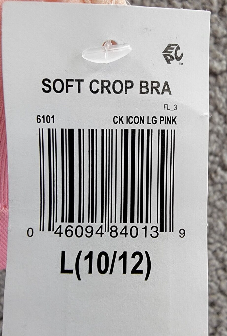 Calvin Klein Seamless Crop Bralette Girls' L Icon Logo Pink Adjustable Strap - Picture 14 of 14