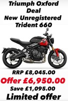 DEAL - New Unregistered Trident 660 Motorbike - Save 1,045.00