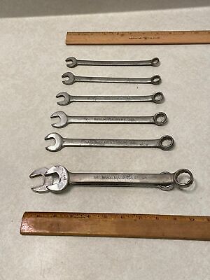 6 pc Vtg Wards Master Quality Combination Wrench  Made in USA 12 point 7/16 -3/4