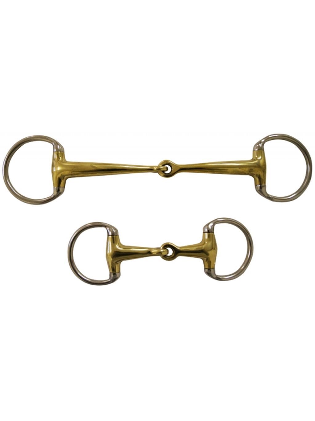 Olivenkopfgebiss massiv Argentan einfach gebrochen 8,5 - 15,5 cm Edelstahlringe