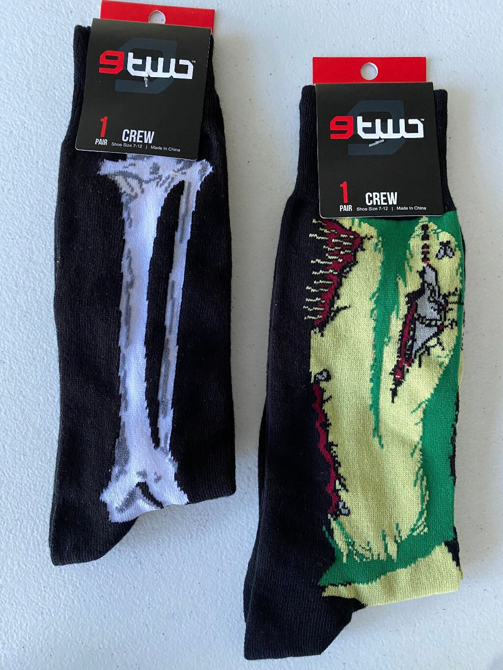 S 2 Pair 9 Two Zombie Calf Foot & Bone Skeleton Foot