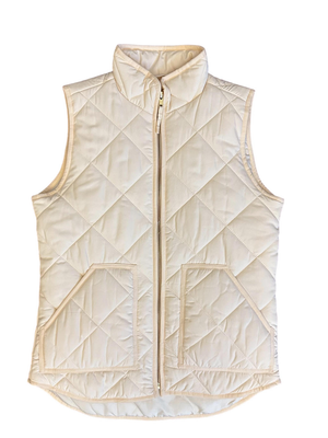 J. Crew Women s XS Pale Yellow Quilted Down Puffer Vest. MSRP